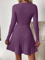 Rochie Scurta Tricotata Eleonora Violet - imagine 2