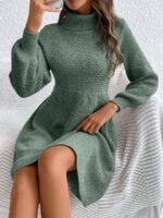 Rochie Scurta Tricotata Sidonia Vernil