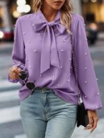 Bluza Dama Emma Lila cu Perle