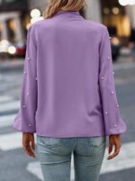 Bluza Dama Emma Lila cu Perle - imagine 3