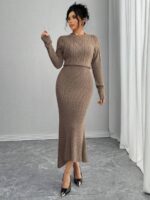 Rochie Midi Tricotata Irina Maro Deschis