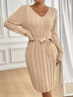 Rochie Scurta Tricotata Nelma Crem
