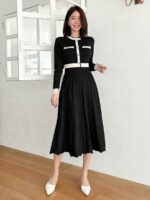 Rochie Midi Tricotata Liana Neagra