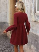 Rochie Scurta Tricotata Vespa Grena - imagine 2