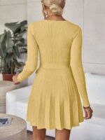 Rochie Scurta Tricotata Ramira Galbena - imagine 2