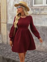 Rochie Scurta Tricotata Vespa Grena