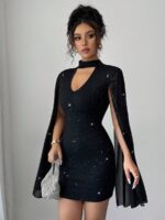 Rochie Scurta Esra Neagra - imagine 3