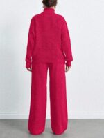 Compleu Tricotat cu Pantalon Sissi Roz - imagine 2
