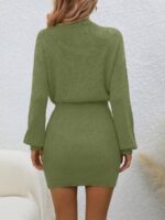 Rochie Scurta Tricotata Anisa Vernil - imagine 2