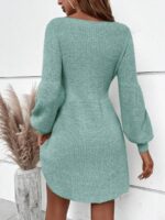Rochie Scurta Tricotata Elsa Menta - imagine 2
