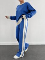 Compleu Tricotat cu Pantalon Chantalle Bleu - imagine 2