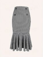 Fusta Midi Carmen Alb-Negru