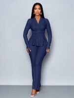 Compleu cu Pantalon Barka Bleumarin - imagine 3