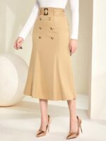 Fusta Midi Mioara Crem - imagine 3