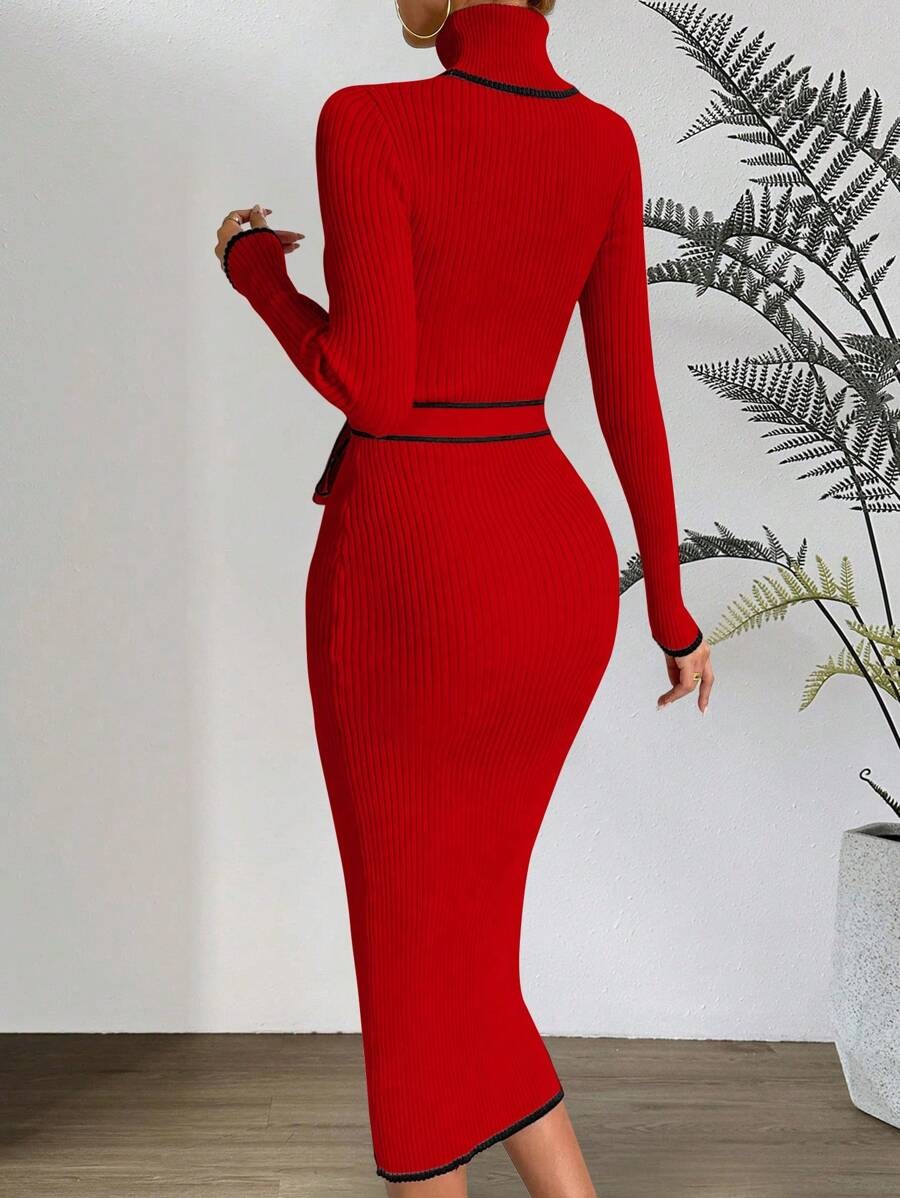 57 Rochie Midi Tricotata Adriela Rosie - imagine 2
