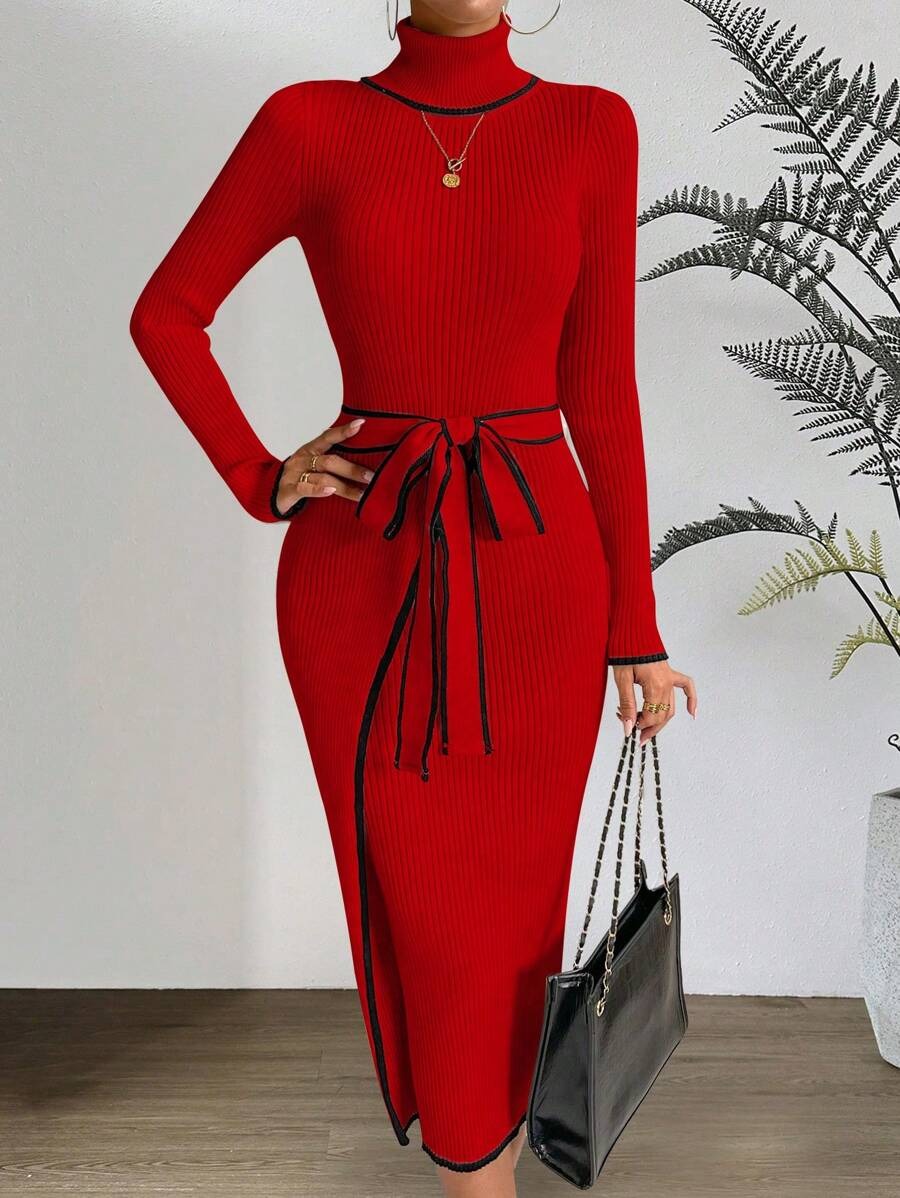 58 Rochie Midi Tricotata Adriela Rosie - imagine 1