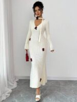 Rochie Lunga Tricotata Diana Alba - imagine 3