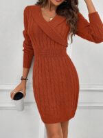Rochie Scurta Tricotata Monica Caramizie