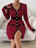 Rochie Scurta Dorina Grena cu Print Negru - imagine 3