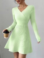 Rochie Scurta Tricotata Davla Vernil