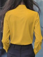 Camasa Dama Candace Galbena cu Funda Neagra - imagine 2