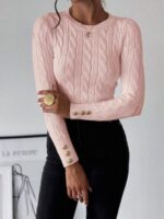 Pulover Tricotat Lily Roz