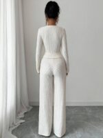 Compleu cu Pantalon Petra Alb - imagine 2