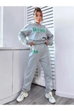 Trening Dama Mariza Gri din Bumbac - imagine 3