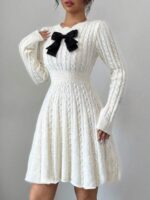 Rochie Scurta Tricotata Melany Crem
