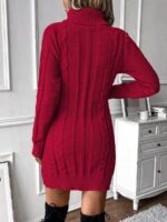 Rochie Scurta Tricotata Ivalo Grena - imagine 2