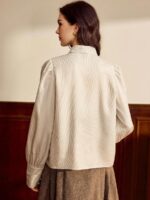 Camasa Dama Lucia Bej cu Funda - imagine 2