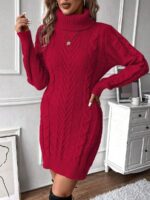 Rochie Scurta Tricotata Ivalo Grena