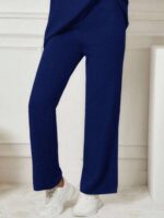 Pantalon Tricotat Selena Bleumarin