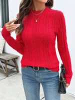 Pulover Tricotat Alaina Rosu