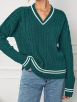 Pulover Tricotat Loreta Turcoaz