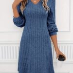 Rochie Scurta Eduarda Albastra - imagine 3