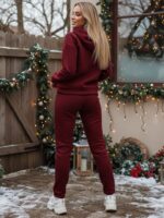 Trening vătuit format din bluza si pantalon Devil Grena - imagine 2