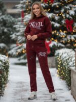 Trening vătuit format din bluza si pantalon Devil Grena