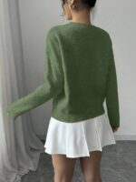 Pulover Tricotat Livia Kaki - imagine 2