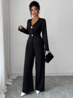 Compleu cu Pantalon Patricia Negru