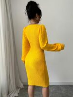 Rochie Midi Tricotata Deborah Galbena - imagine 2