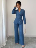 Compleu cu Pantalon Otilia Albastru