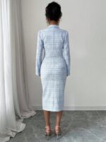 Compleu cu Rochie Midi Calanda Bleu - imagine 2