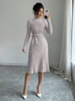 Rochie Midi Tricotata Kathia Gri