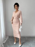 Rochie Midi Tricotata Ezera Crem