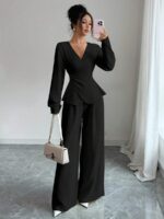 Compleu cu Pantalon Estera Negru