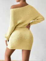 Rochie Scurta Tricotata Samira Galbena - imagine 2