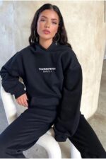 Trening Dama Soraya Negru din Bumbac - imagine 3