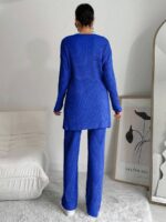 Compleu cu Pantalon Tosca Albastru din Bumbac - imagine 2