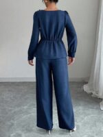 Compleu cu Pantalon Celya Albastru - imagine 2